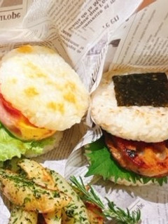 れんこんつくねライスバーガー-レシピのメイン写真