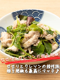 せせりとクレソンの柚子胡椒和え-レシピのメイン写真