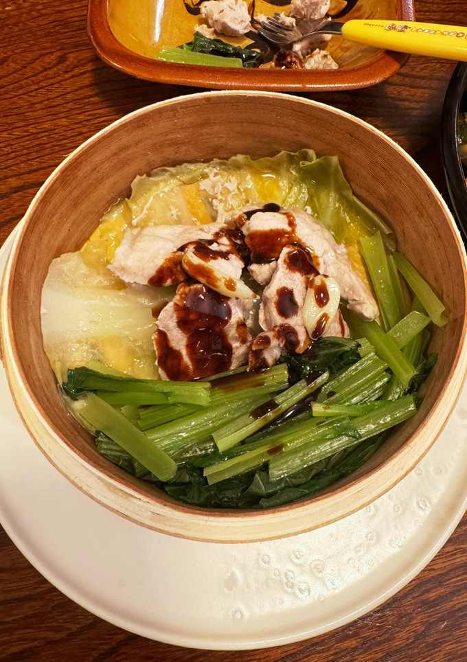 簡単　豚肉の蒸籠蒸し-レシピのメイン写真