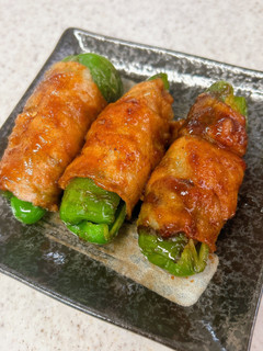 ピーマンのチーズ入り肉巻き♪焼肉のタレで-レシピのメイン写真