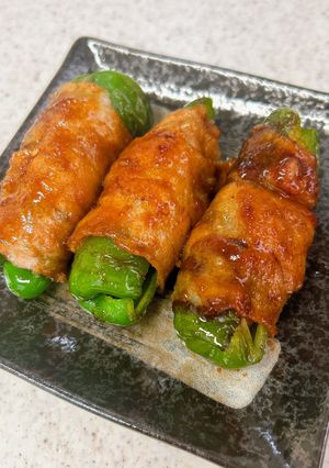 ピーマンのチーズ入り肉巻き♪焼肉のタレで-レシピのメイン写真