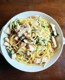 青しそと鶏肉のさっぱりパスタ