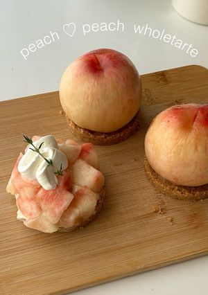 ミルクティー香る♪丸ごと桃のタルト-レシピのメイン写真