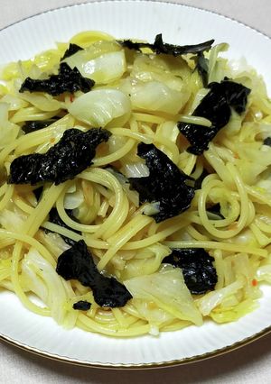 キャベツと海苔のアンチョビパスタ-レシピのメイン写真
