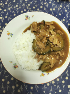 ゴーヤと豚バラ肉のカレー🥒🐷🍛-レシピのメイン写真
