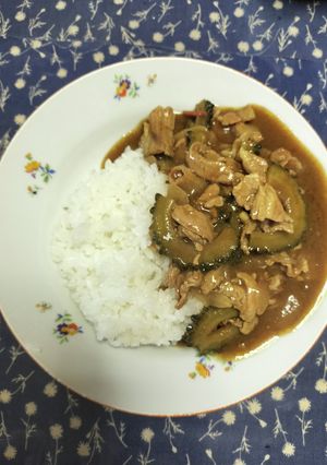 ゴーヤと豚バラ肉のカレー🥒🐷🍛-レシピのメイン写真