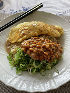 ネギ納豆卵焼きそうめん-レシピのメイン写真