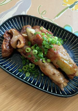 巻いて焼くだけ!なすと豚肉のバタぽん焼き-レシピのメイン写真