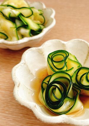 母の日☆ひらひらズッキーニのめんつゆ漬け-レシピのメイン写真