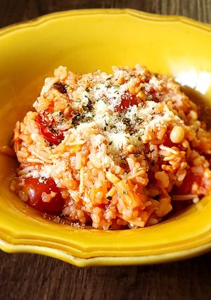 ひとり飯☆レンジで簡単トマトリゾット-レシピのメイン写真