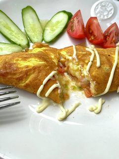 ふわっトロ豆腐チーズとトマトのオムレツ-レシピのメイン写真