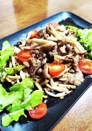 鰹のタタキきのこサラダ和え-レシピのメイン写真