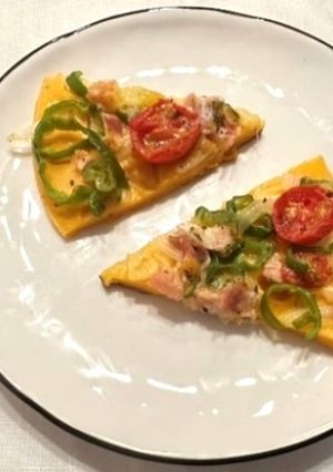 フライパンで簡単！もっちり米粉ピザ-レシピのメイン写真