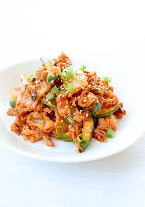 ぽりぽり食感【豚きゅうりキムチ】-レシピのメイン写真