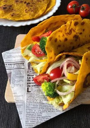 かぼちゃトルティーヤで野菜たっぷりタコス-レシピのメイン写真