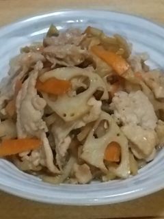 豚肉とレンコンの炒め煮-レシピのメイン写真
