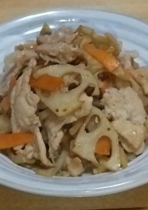 豚肉とレンコンの炒め煮-レシピのメイン写真