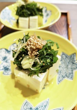 モロヘイヤ 大葉 茗荷ものった豆腐サラダ-レシピのメイン写真