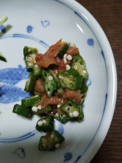 冷凍オクラと梅ぽんあえ-レシピのメイン写真
