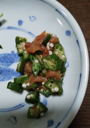 冷凍オクラと梅ぽんあえ-レシピのメイン写真