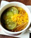 ひとり飯☆レンズ豆とズッキーニのスープ