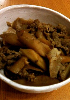 ごぼうと牛肉とこんにゃくの甘辛煮-レシピのメイン写真