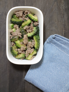 ゴーヤとひき肉のめんつゆ和え-レシピのメイン写真
