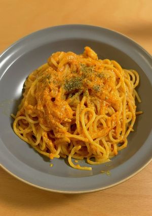 豆乳で作るトマトクリームパスタ-レシピのメイン写真