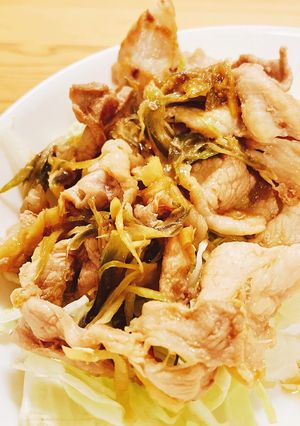 豚こまとミョウガの味噌生姜焼き-レシピのメイン写真