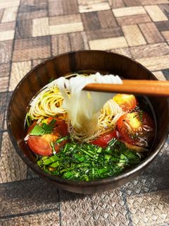 ツナトマトバジルでイタリアンなそうめん-レシピのメイン写真