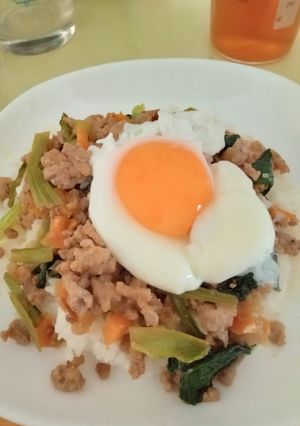 簡単♪ガパオライス 醤油 小松菜で♪-レシピのメイン写真