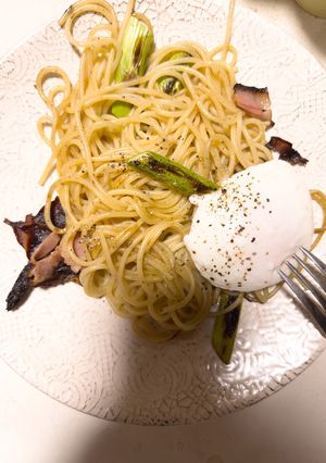 簡単！アスパラベーコンのパスタ♪-レシピのメイン写真