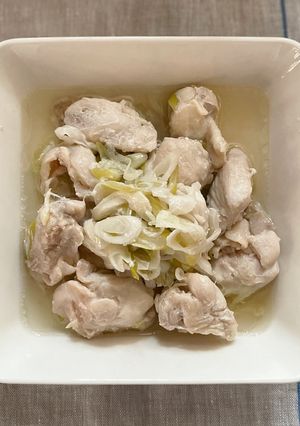 鶏肩肉のネギ塩蒸し-レシピのメイン写真