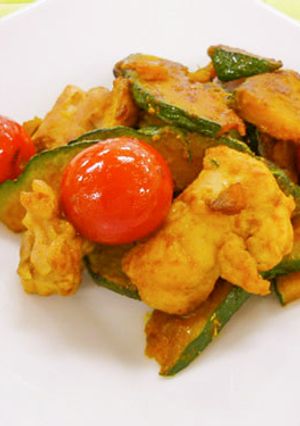 彩り野菜と鶏肉のカレーソテー-レシピのメイン写真