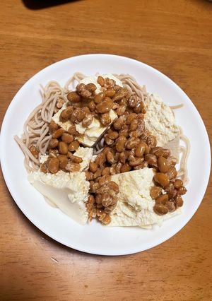 蕎麦と納豆豆腐-レシピのメイン写真