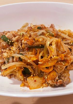 簡単！楽ちん！食欲そそる冷やし豚キムチ！-レシピのメイン写真