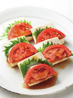 めんつゆで【塩豆腐とトマトの重ねサラダ】-レシピのメイン写真