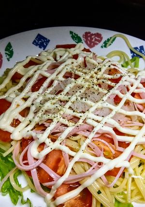 ポリ袋で調味・冷たいサラダスパゲッティ-レシピのメイン写真