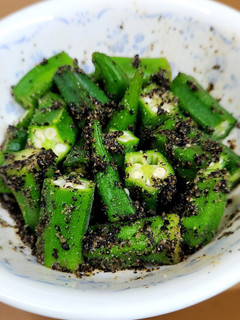 オクラ(夏野菜)のごま酢あえ-レシピのメイン写真
