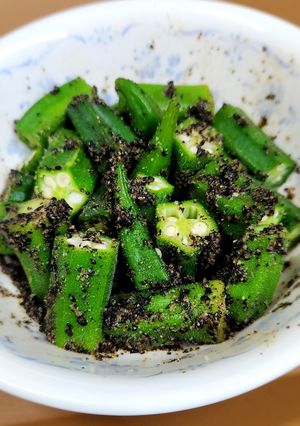 オクラ(夏野菜)のごま酢あえ-レシピのメイン写真