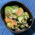 広島レモンのサラダで酢と夏野菜