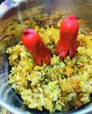火星人丼●ウインナー＆ターメリックライス