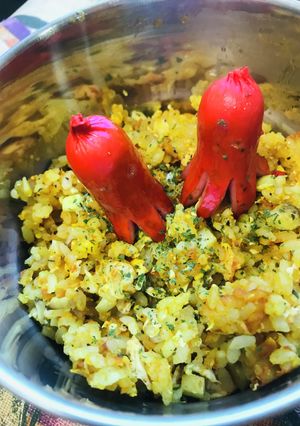 火星人丼●ウインナー＆ターメリックライス-レシピのメイン写真