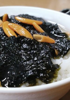 簡単！柿の種で海苔茶漬け！-レシピのメイン写真