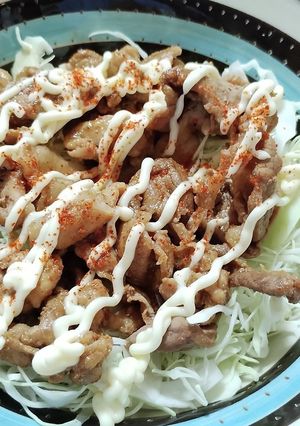豚コマで簡単豚丼　恐羅漢ロッジ風-レシピのメイン写真