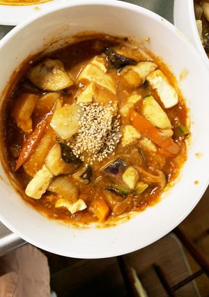 肉無豆腐オイレモンラタトゥイユ味野菜炒め-レシピのメイン写真