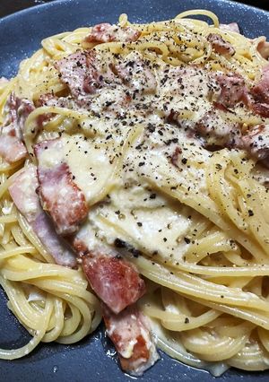 コンソメなし。カルボナーラうまし！-レシピのメイン写真