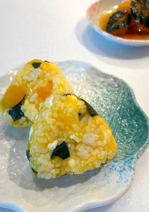 お子様おにぎり④カボチャとチーズおにぎり-レシピのメイン写真