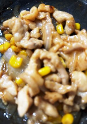 鶏肉とコーンの炒め物（お弁当）-レシピのメイン写真