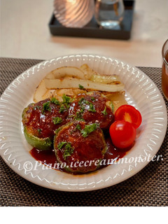 冷凍生ハンバーグで作るピーマンの肉詰め-レシピのメイン写真